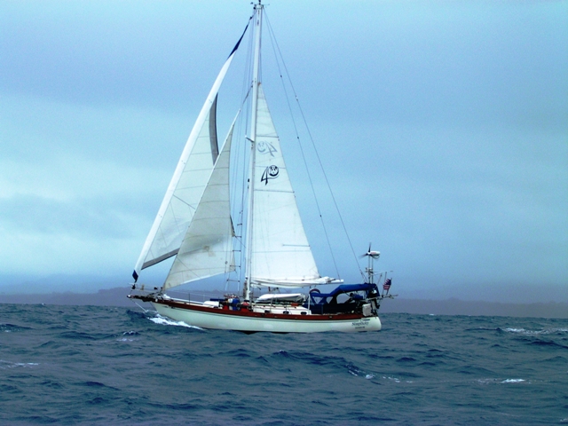 Sailing yacht Simplicity (Panda 40) before TC Xavier strikes