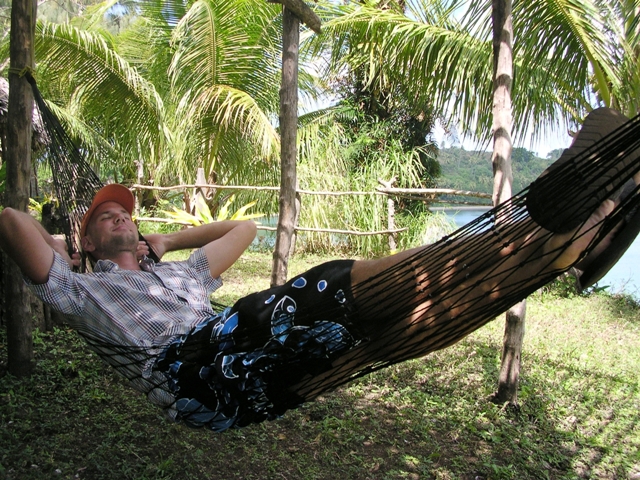 Relaxing at the Tanna Port Resolution Yacht Club